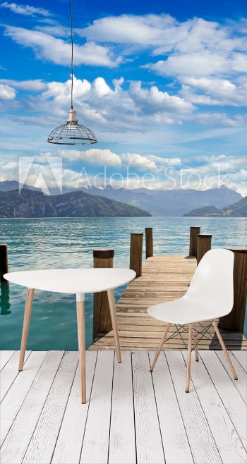 Picture of Schne Reise Abendruhe am Bootssteg 